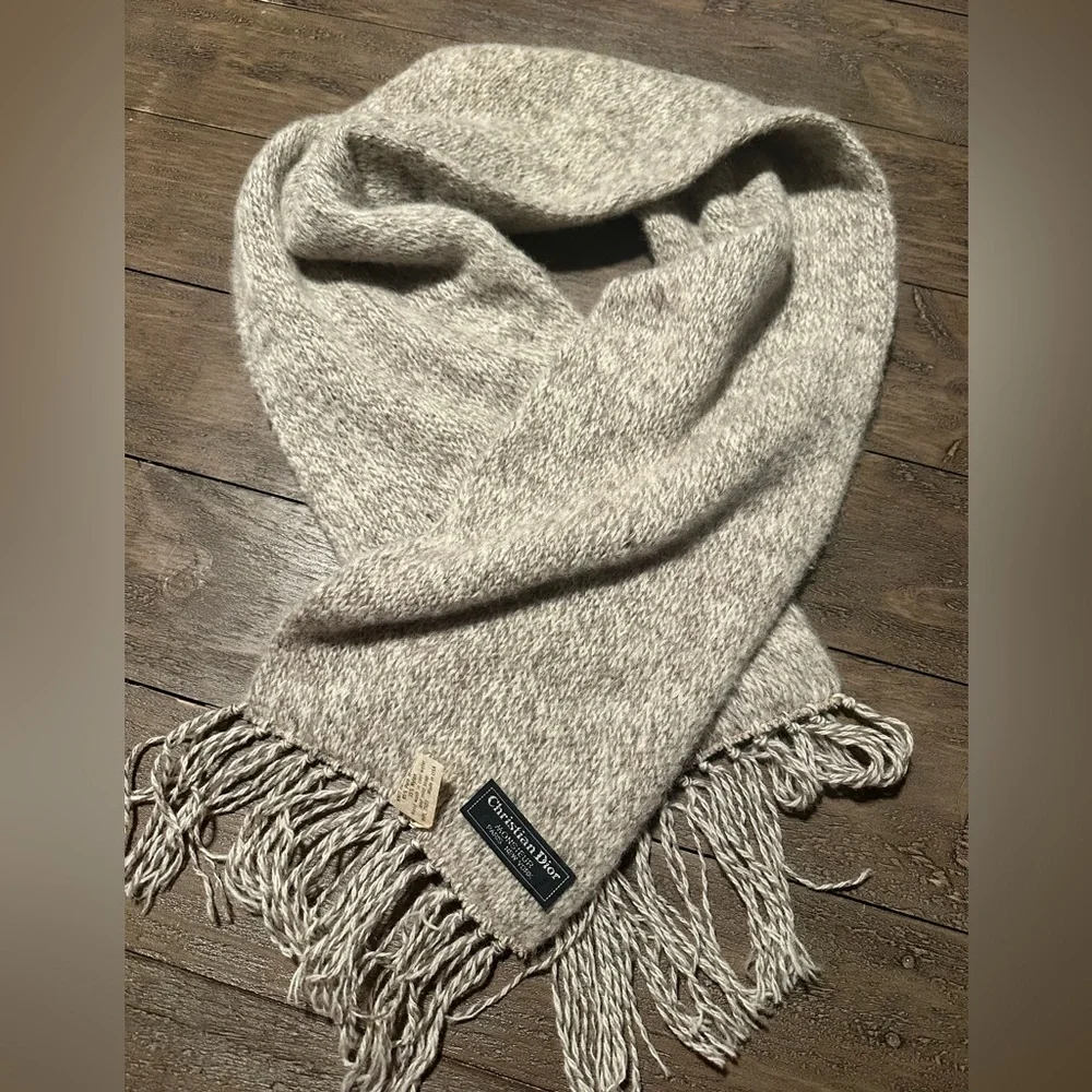 Christian Dior Wool Knit Scarf